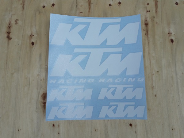 Samolepky - KTM (bílá)
